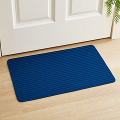 Felpudo Bingo 38×58 cm color azul con superficie texturizada y bordes redondeados.