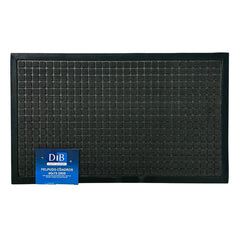 Felpudo gris con diseño de cuadros antideslizante 45x75cm Lala Home