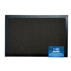 Felpudo Herning 40x60cm diseño negro con naranja base antideslizante Lala Home