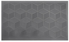 Felpudo gris 45x75cm diseño rombos antideslizante Lala Home