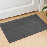 Felpudo gris 45x75cm diseño rombos antideslizante Lala Home