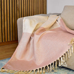 Frazada Carusso 125x150 Rosa Marfil Plata