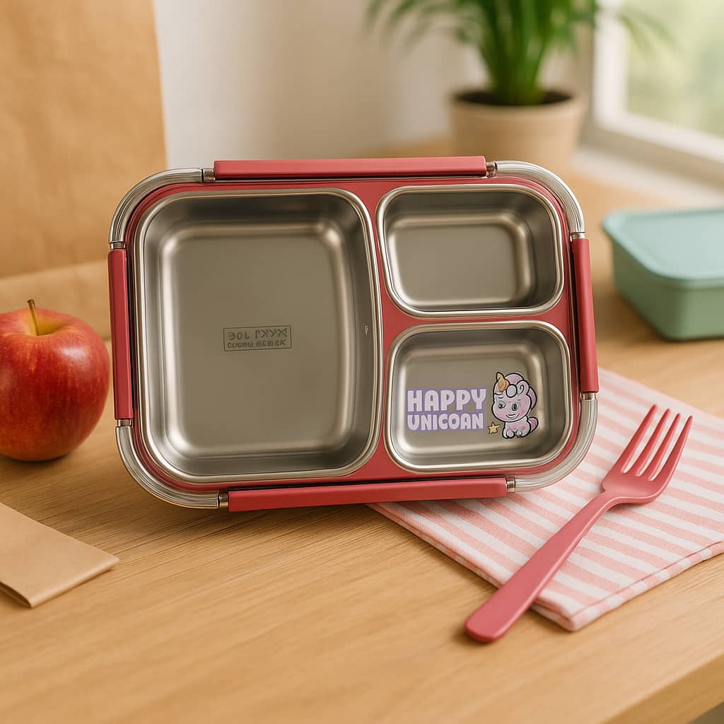 Lonchera Acero Inoxidable 3 Compartimientos 780 ml | Lala Home Colombia