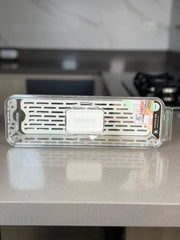 Contenedor rectangular transparente para refrigerador con tapa