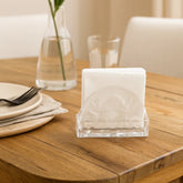 Servilletero de vidrio diseño sol liso de 9x12cm