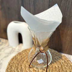 Filtro De Papel x100und Para Café Cuadrado Blanco