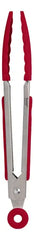Pinza de cocina acero inoxidable y silicona roja 28 cm