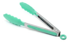 Pinza multiusos de silicona 28 cm color verde