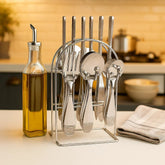 Juego de cubiertos plateados 24 piezas para comedor