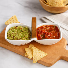 Salsero 2 Compartimientos Mármol Blanco 22x10x9 cm | Lala Home Colombia