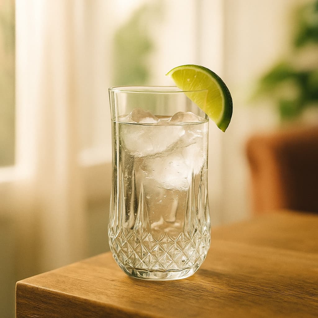 Vaso pequeño de vidrio con relieve geométrico rombos 235 ml