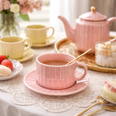 Set Te x2 Brillante Diseño Líneas Verticales