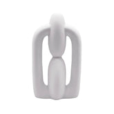 Florero En Cerámica Diseño Hidropónico 25cm Blanco