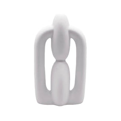 Florero En Cerámica Diseño Hidropónico 25cm Blanco