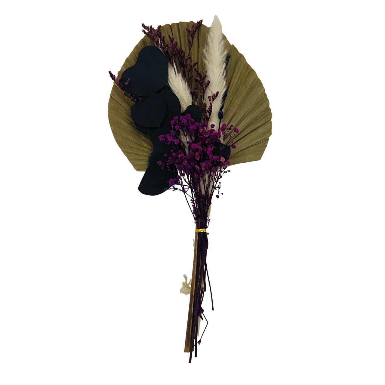 Follaje Decorativo Pampas Bohemias Tipo Ramo Morada