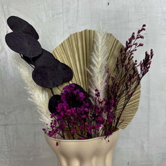 Follaje Decorativo Pampas Bohemias Tipo Ramo Morada