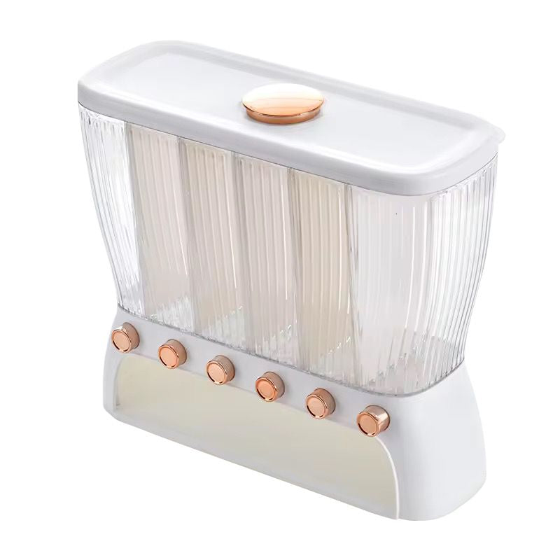 Dispensador De Grano x6 Rectangular Blanco