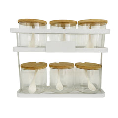 Set x6 Condimentos Con Soporte Metálico