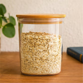 Recipiente hermético 1200 ml con tapa de bambú – Lala Home