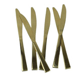 Set x6 Cuchillos Acero inoxidable Doradas