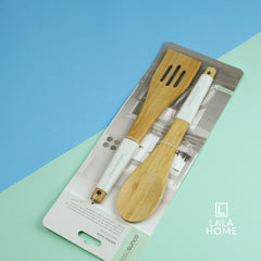 Set De Cocina x2 En Bambú Y Silicona
