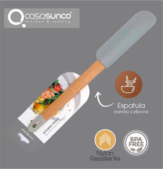 Espátula En Bambú Y Silicona Casasunco