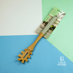 Espaguetera de Bambú con Mango de Silicona Antideslizante