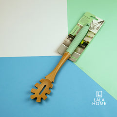 Espaguetera de Bambú con Mango de Silicona Antideslizante