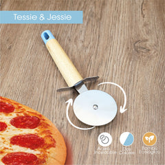 Cortador De Pizza En Bambú