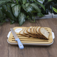 Tabla Para Tajar Pan Con Salsera En Bambú Tessie & Jessie