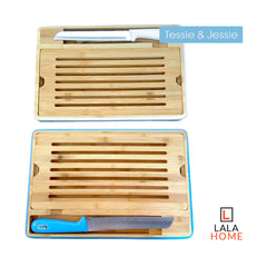 Set De Tabla Para Pan En Bambú Con Cuchillo Tessie & Jessie