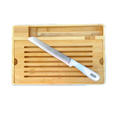 Set De Tabla Para Pan En Bambú Con Cuchillo Tessie & Jessie