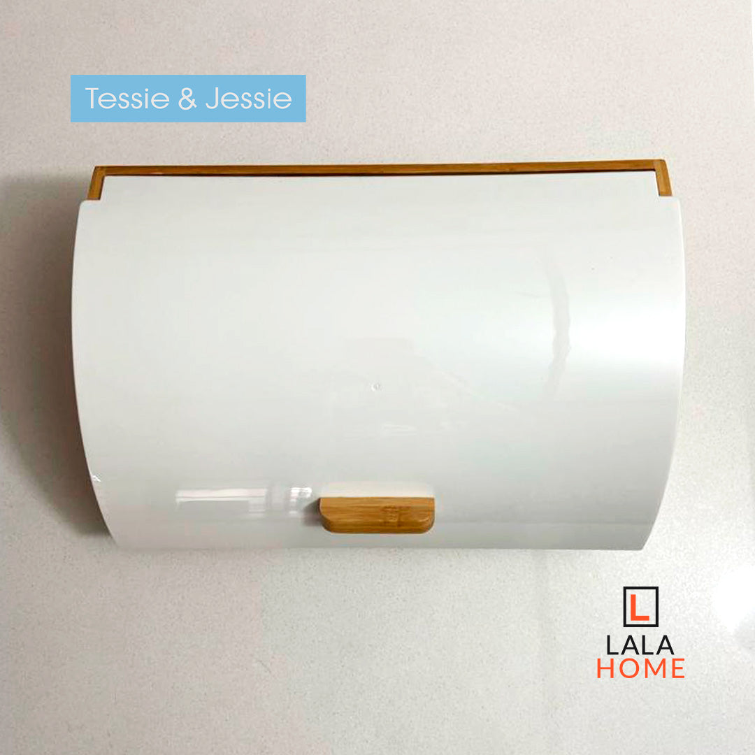 Cesta Para Pan En Bambú Blanco Tessie & Jessie