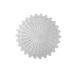 Individual redondo de 38 cm con diseño decorativo de hojas