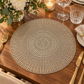 Individual para mesa redondo 38 cm en PVC con diseño radial de corazones