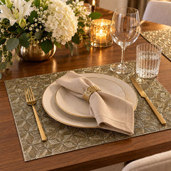 Individual para mesa rectangular 30×45 cm en PVC con diseño geométrico texturizado