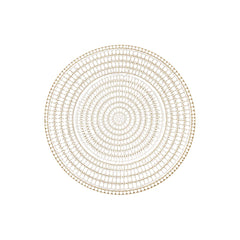 Plato base decorativo blanco con detalles dorados