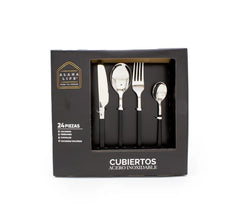 Cubiertos elegantes de acero 410 para mesa moderna – Lala Home