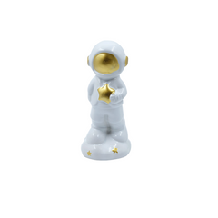 Astronauta Decorativo 14cm Blanco En Cerámica Lafe