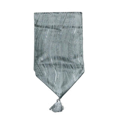 Camino De Mesa 33x180cm Diseño Líneas Plateado | Lala Home Colombia