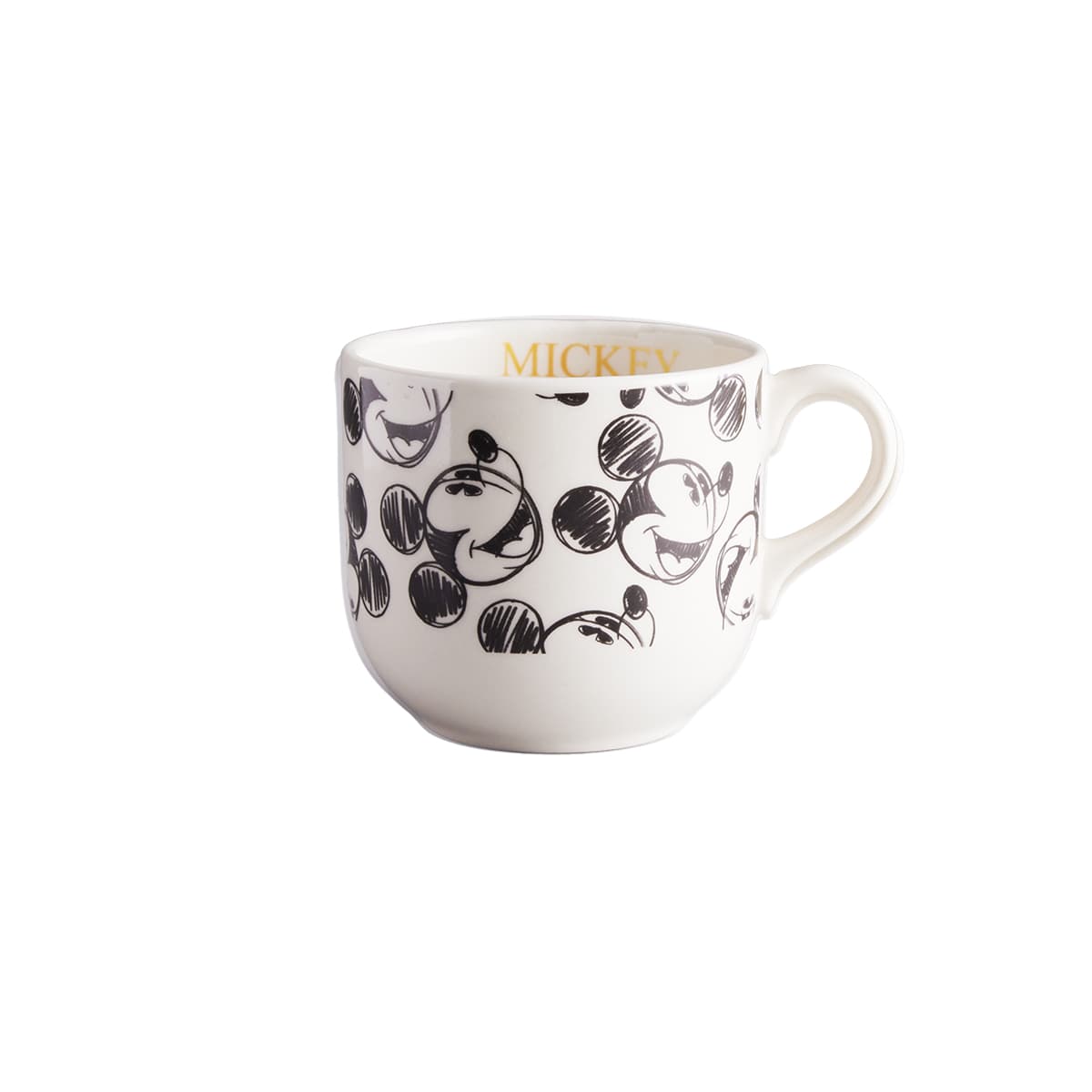 Mug blanco con dibujos en negro de Mickey Mouse
