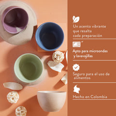 Taza por fuera y por dentro color azul océano