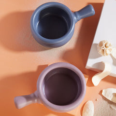 Plato hondo con mango estilo oceánico en tonos variados