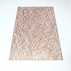 Individual Para Mesa Rectangular En PVC Color Cobre