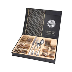 Set de cubiertos x24 piezas en acero inoxidable