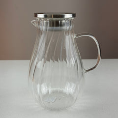 Jarra 1800ml Con Tapa Acero Inoxidable Diseño Lineas