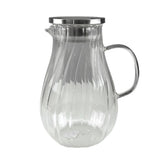 Jarra 1800ml Con Tapa Acero Inoxidable Diseño Lineas