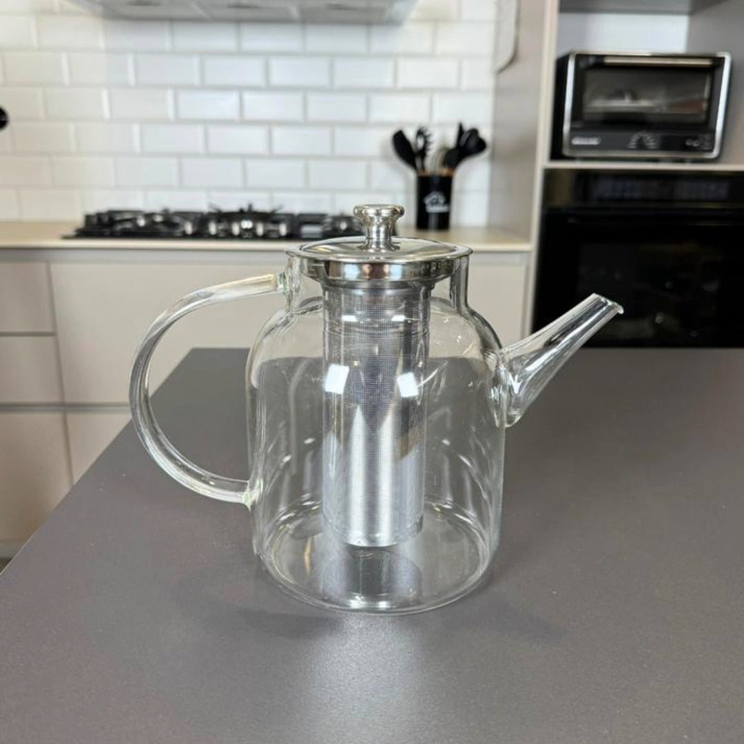 Tetera infusora 1500 ml en vidrio con filtro metálico – Lala Home Colombia