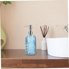 Dispensador De Jabón 195ml Con Tapa Dorado Diseño Rombos