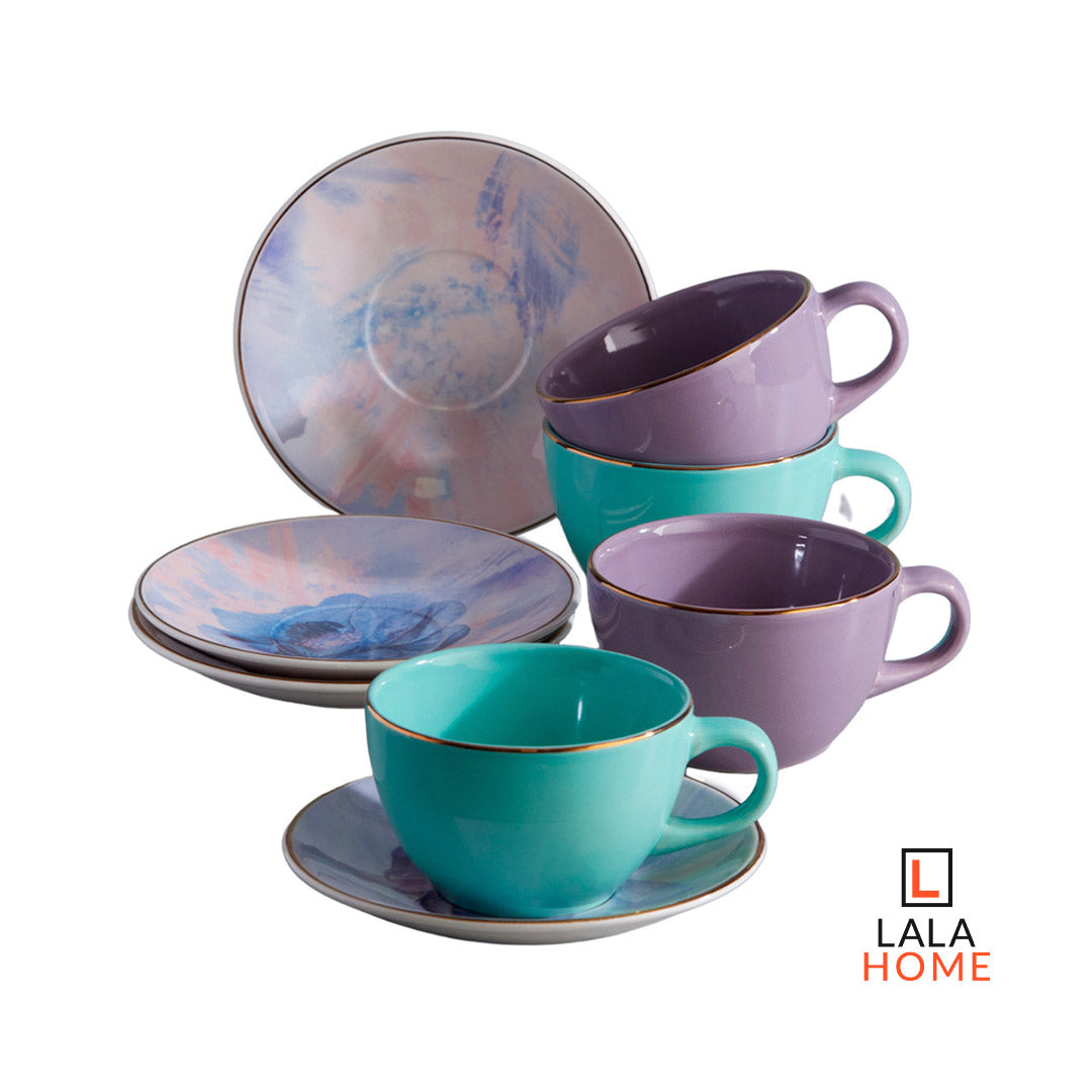 Set De Té 4 Puestos 8 Piezas 249.6ml Loreta